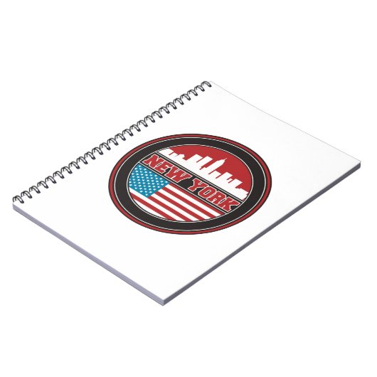 New York Skyline | Verenigde Staten-vlag Notitieboek (Linkerzijde)