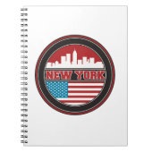 New York Skyline | Verenigde Staten-vlag Notitieboek (Voorkant)