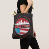 New York Skyline | Verenigde Staten-vlag Tote Bag (Dichtbij)