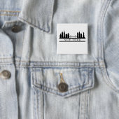New York Skyline Vierkante Button 5,1 Cm (In situ)