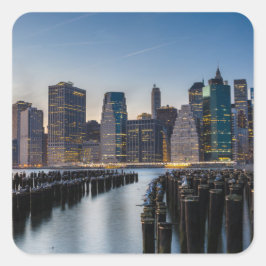 New York Skyline Vierkante Sticker