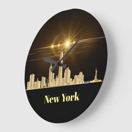 New York Skyline wandklok (Hoek)