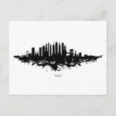 New York Skyline Waterverf Black en White Briefkaart (Voorkant)