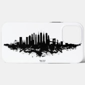 New York Skyline Waterverf Black en White Case-Mate iPhone Case (Achterkant (horizontaal))