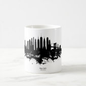 New York Skyline Waterverf Black en White Magische Mok (Center)