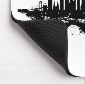 New York Skyline Waterverf Black en White Muismat (Hoek)