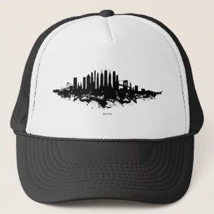 New York Skyline Waterverf Black en White Trucker Pet