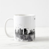 New York Skyline Waterverf Black Minimal Gift Koffiemok (Links)
