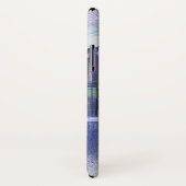 New York Skyline - Waterverf Blue Case-Mate iPhone Case (Achterkant / rechts)