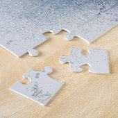 New York Skyline - Waterverf Blue Legpuzzel (Zijkant)