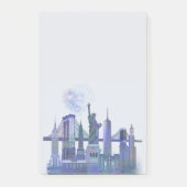 New York Skyline - Waterverf Blue Post-it® Notes (Voorkant)