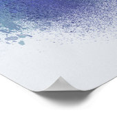 New York Skyline - Waterverf Blue Poster (Hoek)