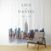 New York Skyline Wedding Foto achtergrond Wandkleed (In situ)