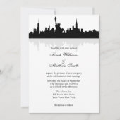New York Skyline Wedding Invitations Kaart (Voorkant)