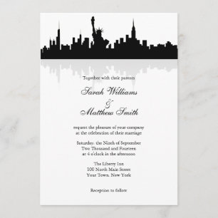 New York Skyline Wedding Invitations Kaart