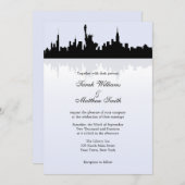 New York Skyline Wedding Invitations Kaart (Voorkant / Achterkant)