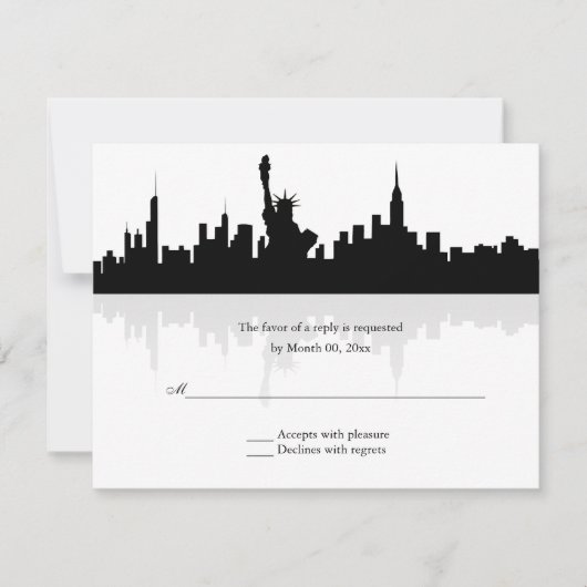 New York Skyline Wedding RSVP (Voorkant)
