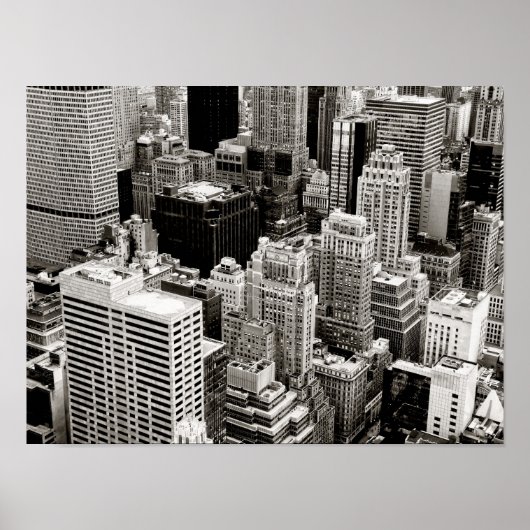 New York Skyscrapers van boven Poster (Voorkant)