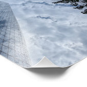 New York Skyscrapers with clouds artistic photo Foto Afdruk (Hoek)