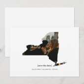 New York Sla de datum fotokaart op Save The Date (Voorkant / Achterkant)