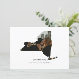 New York Sla de datum fotokaart op Save The Date
