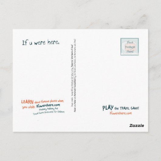 New York slaapt nooit! Briefkaart (Achterkant)