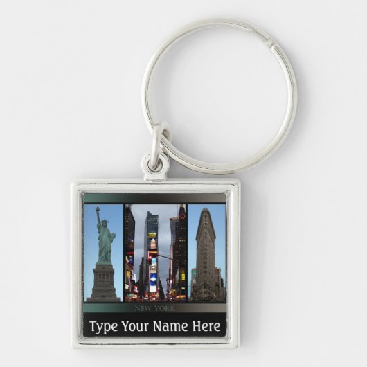 New York Sleutelhanger - Gepersonaliseerd New York (Voorkant)