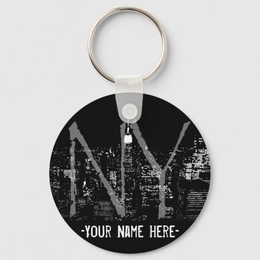 New York Sleutelhanger Gepersonaliseerd New York S (Voorkant)