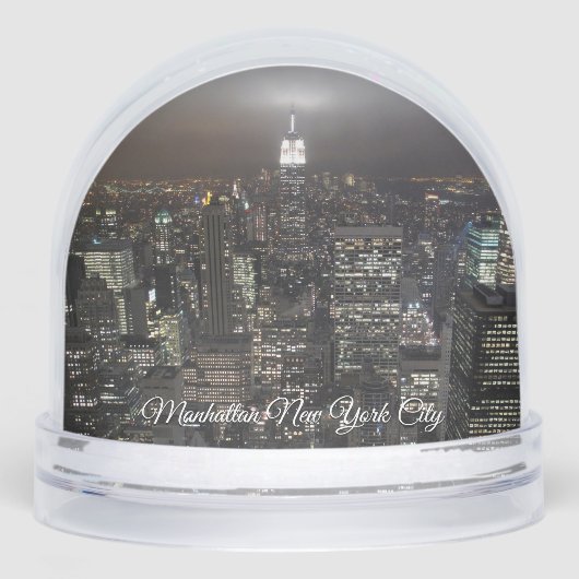 New York Snow Globe Custom NYC Empire Snowglobe Sneeuwbol (Voorkant)