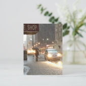 New York Snow Storm Briefkaart (Staand voorkant)
