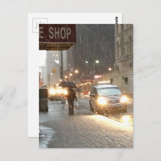 New York Snow Storm Briefkaart (Voorkant / Achterkant)