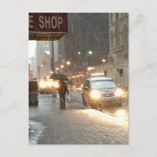 New York Snow Storm Briefkaart (Voorkant)