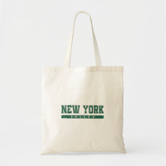 New York Soccer Green Vintage tekst Tote Bag