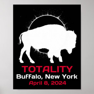 New York Solar Eclipse Totaliteit April 8 2024 Poster