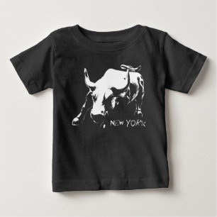 New York Souvenir Baby Biologisch Shirt Bull Statu