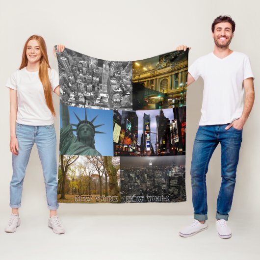 New York Souvenir Blanket NYC Sightsee Blanket Fleece Deken (In situ)
