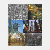 New York Souvenir Blanket NYC Sightsee Blanket Fleece Deken (Voorkant)
