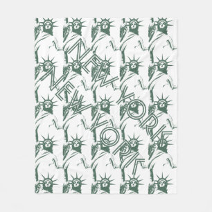 New York Souvenir Blanket Statue of Liberty Decor Fleece Deken