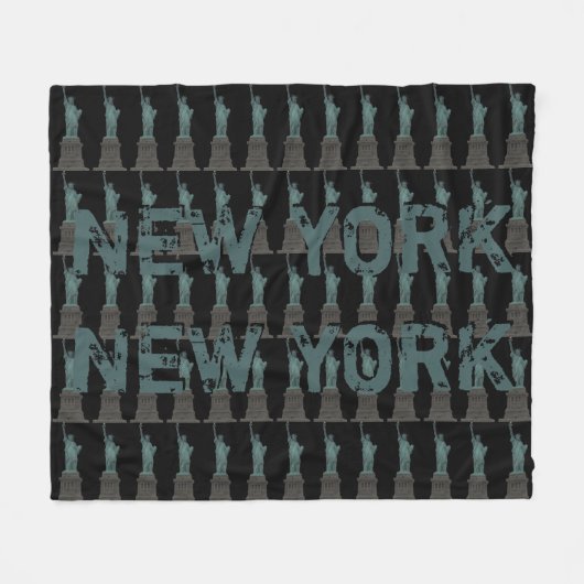 New York Souvenir Blanket Statue of Liberty Decor Fleece Deken (Voorkant (Horizontaal))