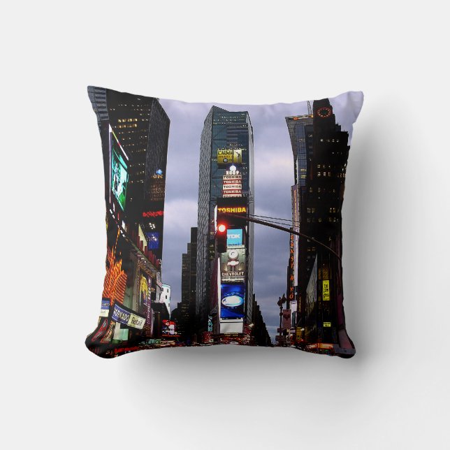 New York Souvenir Kussens NY Times Square Pillow (Voorkant)
