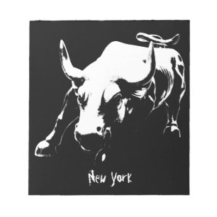 New York Souvenir Notepad Cool Bull Statue-laptop Notitieblok