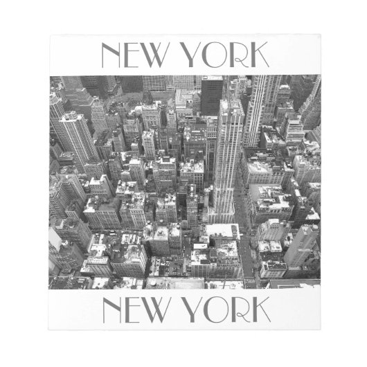 New York Souvenir Notepad Empire State Uitzicht Gi Notitieblok (Voorkant)