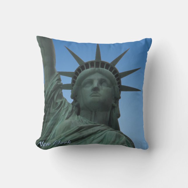 New York Souvenir NY Beeld van de Vrijheid Kussen (Voorkant)