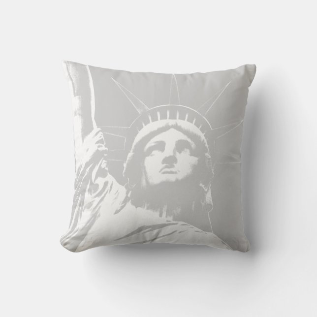 New York Souvenir NY Statue of Liberty Pillow Kussen (Voorkant)