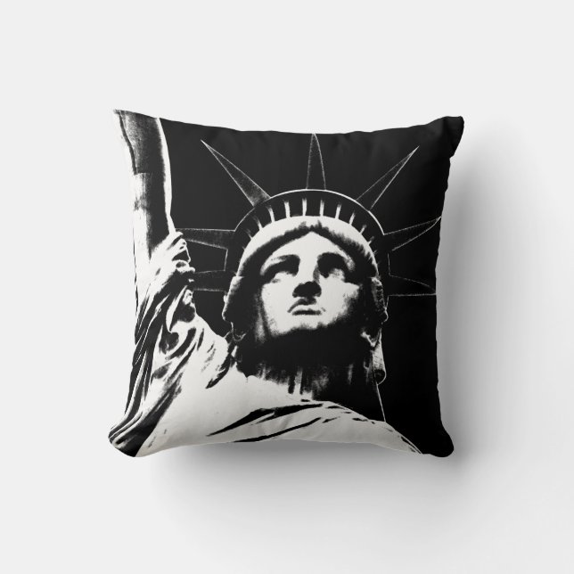New York Souvenir NY Statue of Liberty Pillow Kussen (Voorkant)