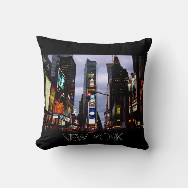New York Souvenir NY Times Square Pillow Kussen (Voorkant)