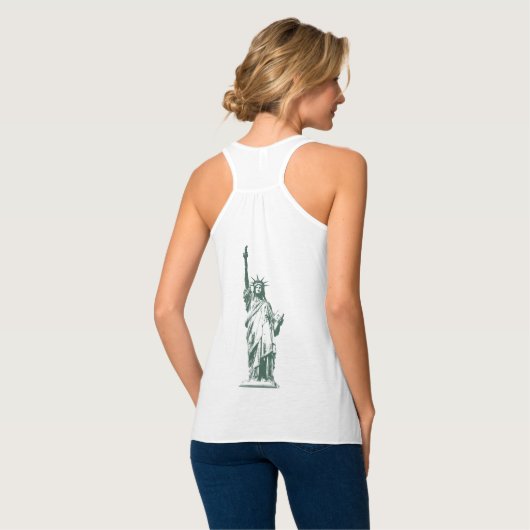 New York Souvenir Tanktop Statue of Liberty Top (Volledige Achterkant)