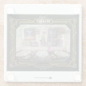 NEW YORK SPARKLE AFBEELDING 13 LIJST 6 WIT GLAZEN ONDERZETTER (Achterkant)