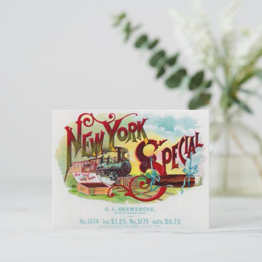 New York Special  Sigar Label Briefkaart (Staand voorkant)