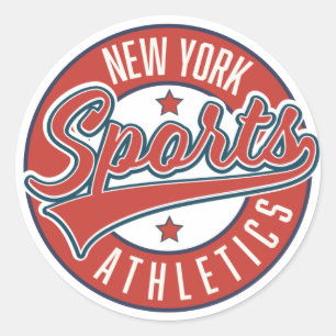 new york sport atletiek logo ronde sticker